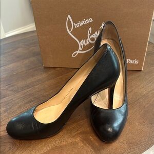 Christian Louboutin Classic Black Leather Pumps